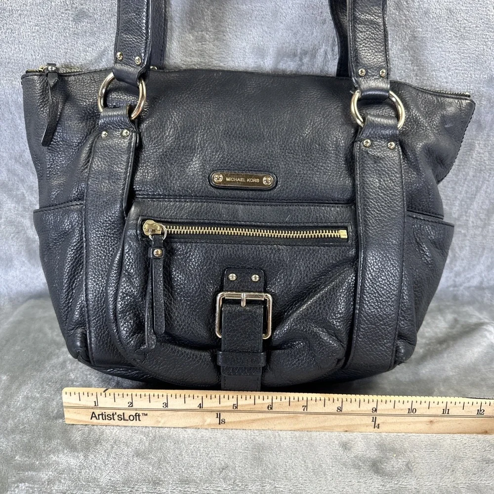 Michael Kors Shoulder Bag Purse Black Leather